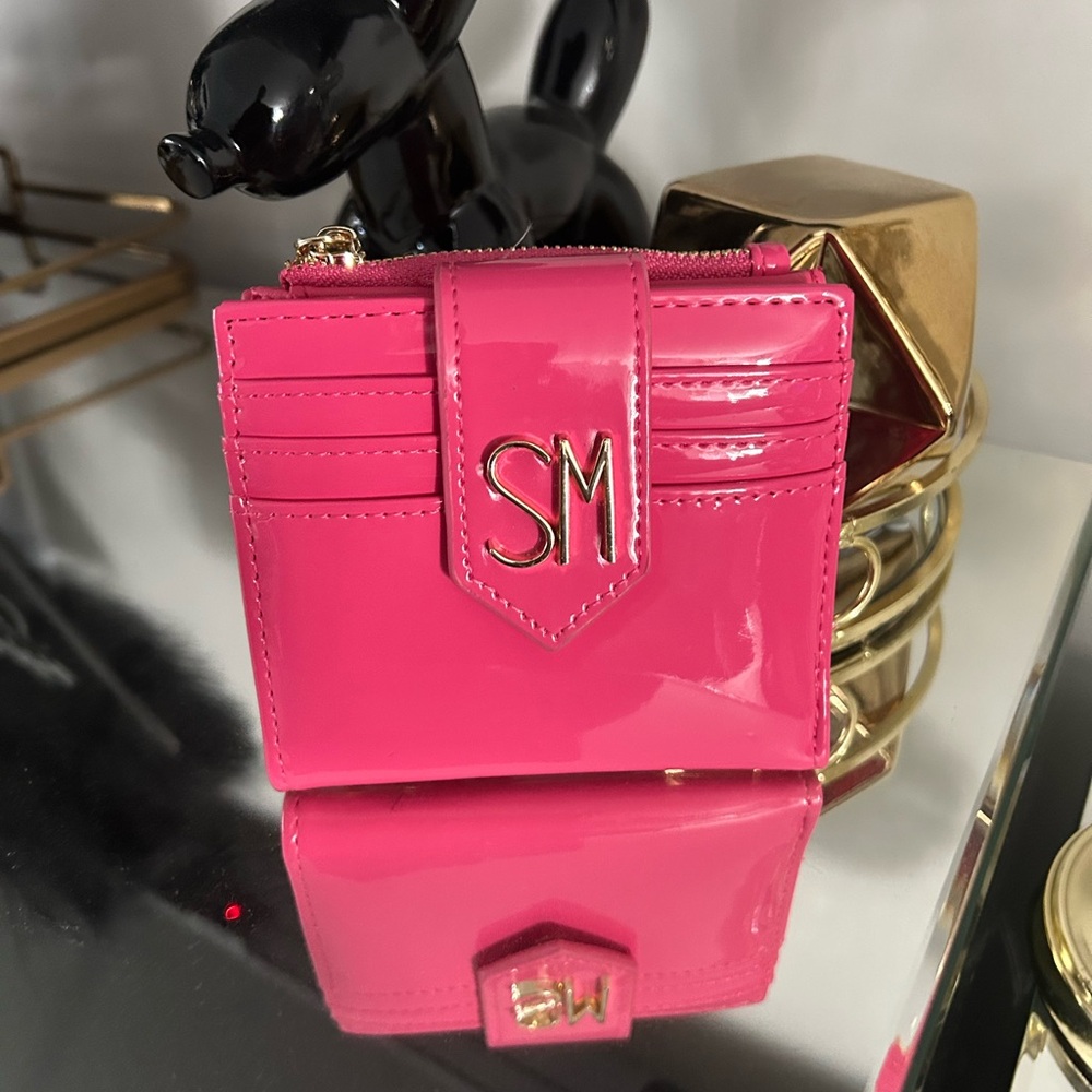 Steve Madden compact patent leather wallet/card case
